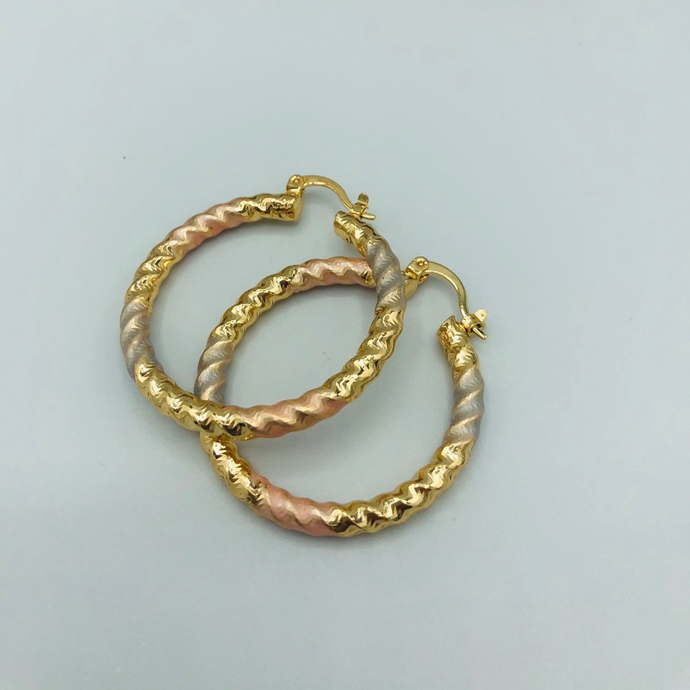 Gold plated hoops size 4cm